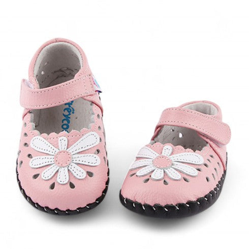 Blushing Blooms Pink and White Flower Shoes Kids' Mary Janes. Put some pep in her step! Blushing Blooms pink flower shoes for toddlers. Let her bloom with confidence and add a sprinkle of fun to her day.