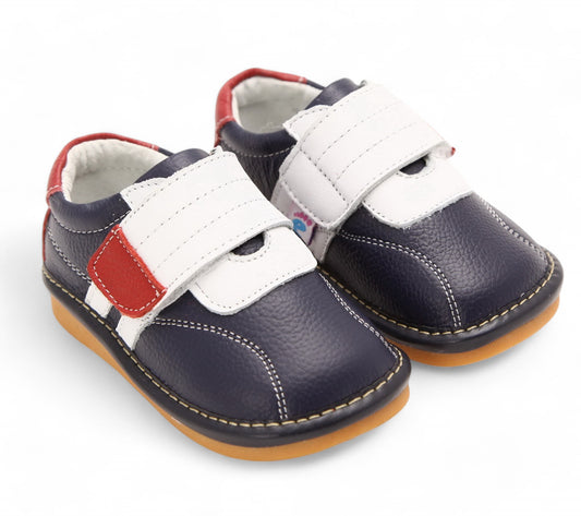 Buy navy white red children's shoes with Velcro straps