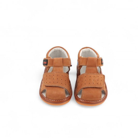 adjustable strap brown leather kids sandals online South Africa