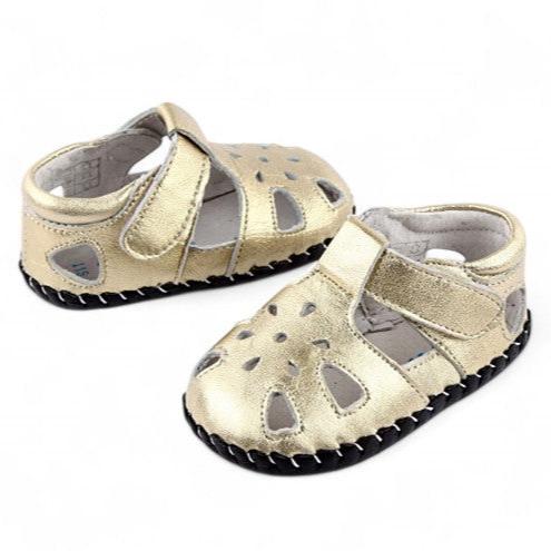 Genuine Leather Girls Kids Sandals with Velcro Straps