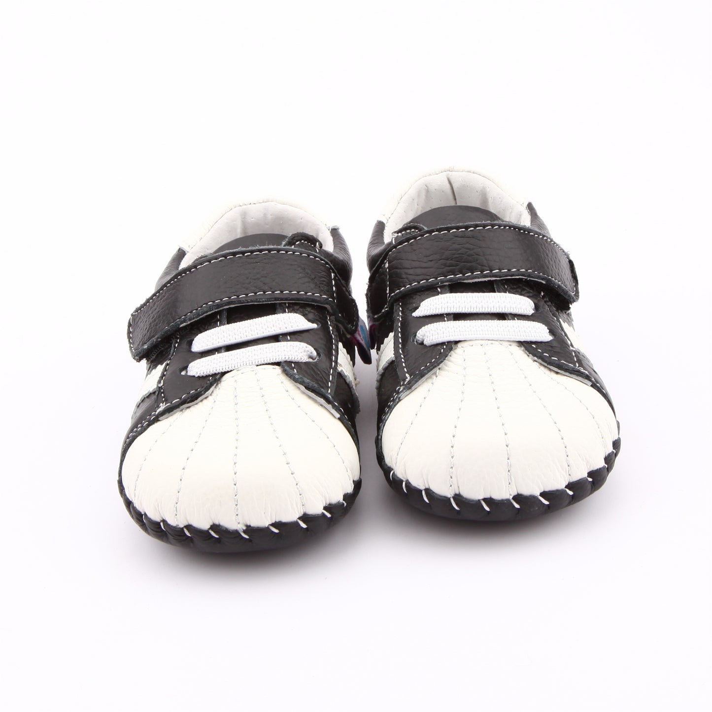 Hopscotch Heroes kids' sneakers with sporty design, laces, and single Velcro fastening made with genuine soft leather