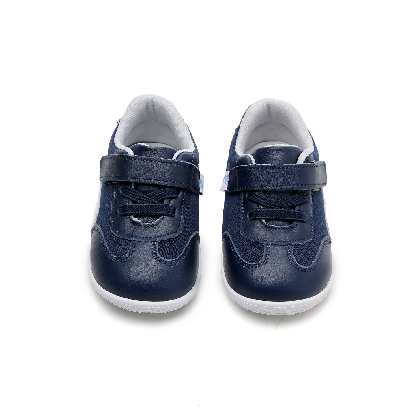 Mighty Minis Kids' Sneakers Stylish Shoes for Boys Navy Blue with Velcro