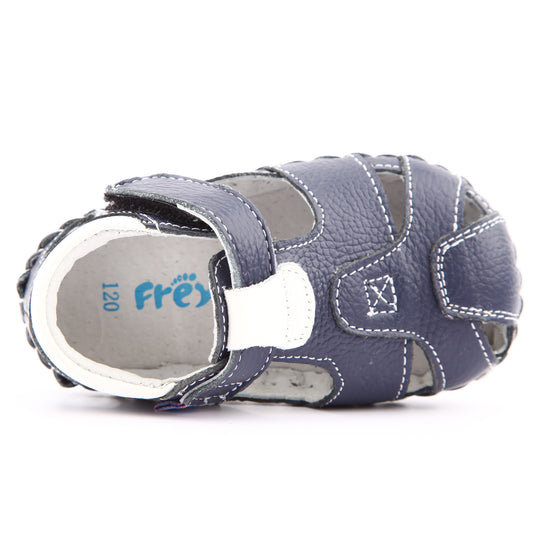 Mini Mountaineer Kids' Sandals with Velcro made from genuine soft leather