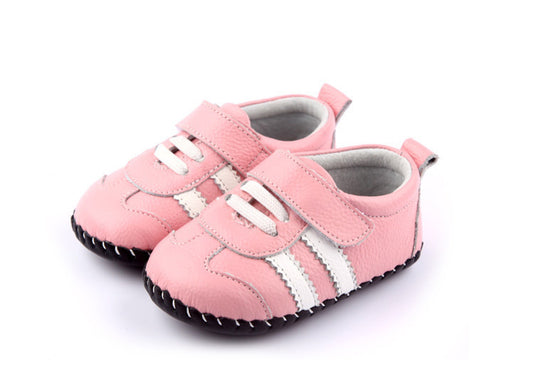 ink Tiny Titans First Walker Kids’ Shoes Soft Sole Sneakers for little girls made from genuine soft leather