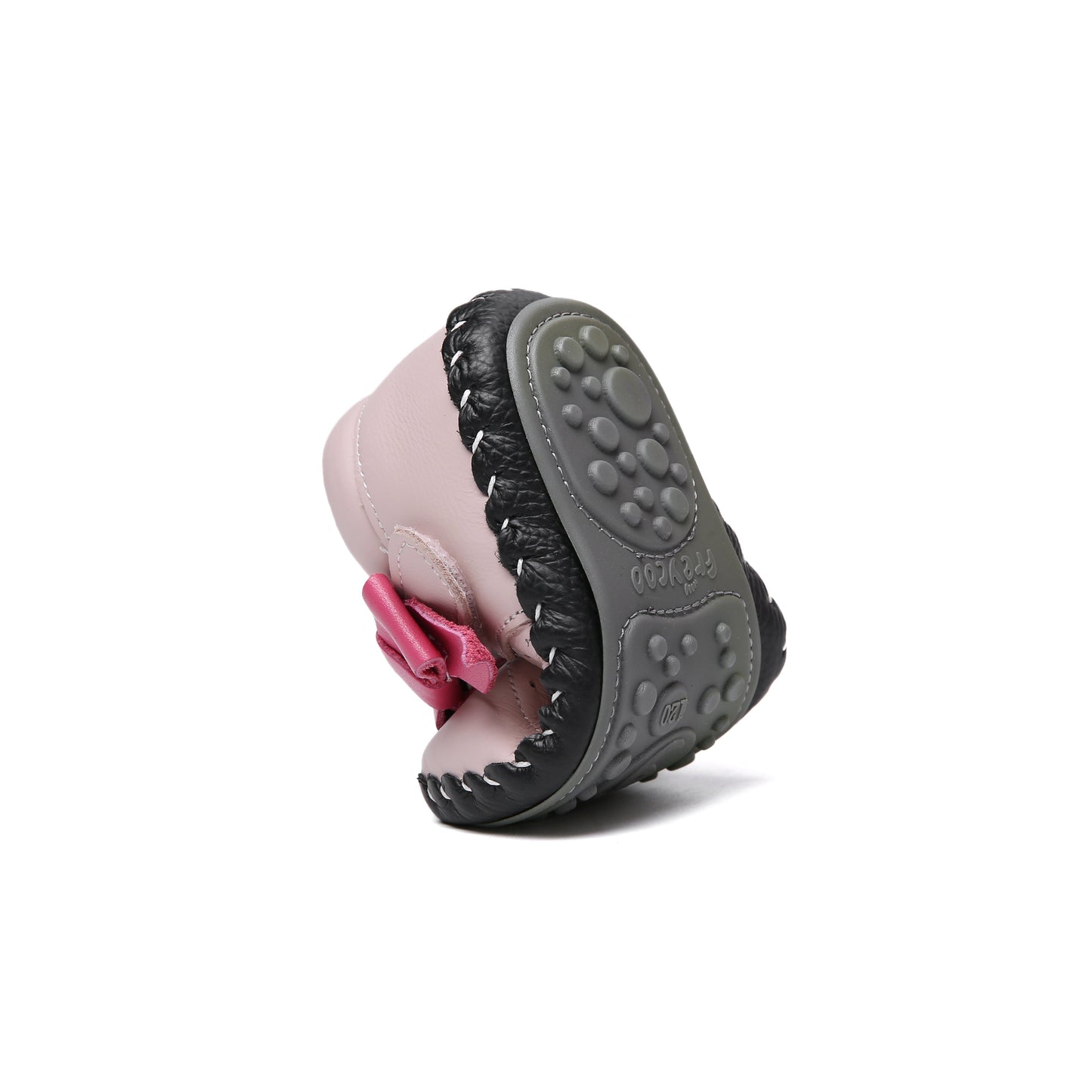 pink girls Mary Jane shoes with flexible soft sole and Velcro