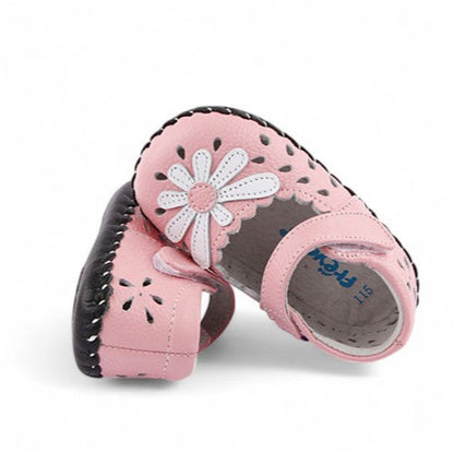 Blushing Blooms Pink Flower Mary Janes
