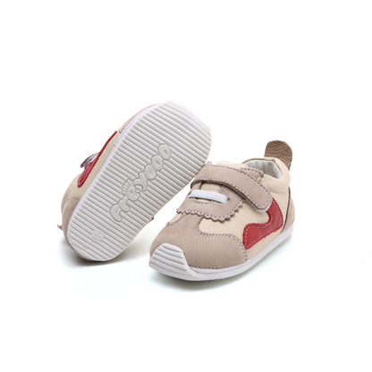 Fast Flyers Kids' Sneakers light pink and dusty rose baby sneakers with velcro strap and white soles