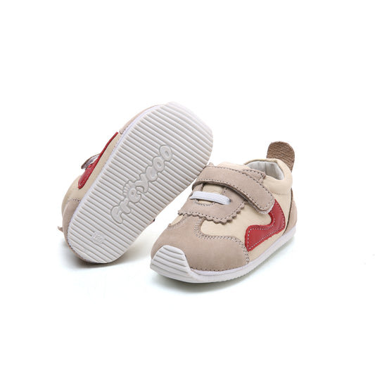 Fast Flyers Kids' Sneakers light pink and dusty rose baby sneakers with velcro strap and white soles