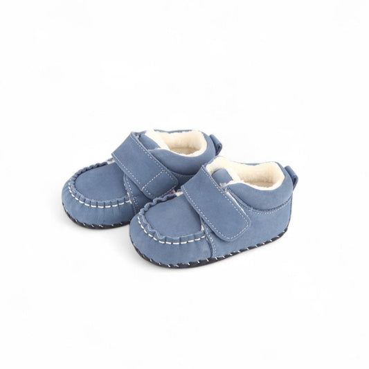 Genuine leather baby shoes South Africa light blue kids booties