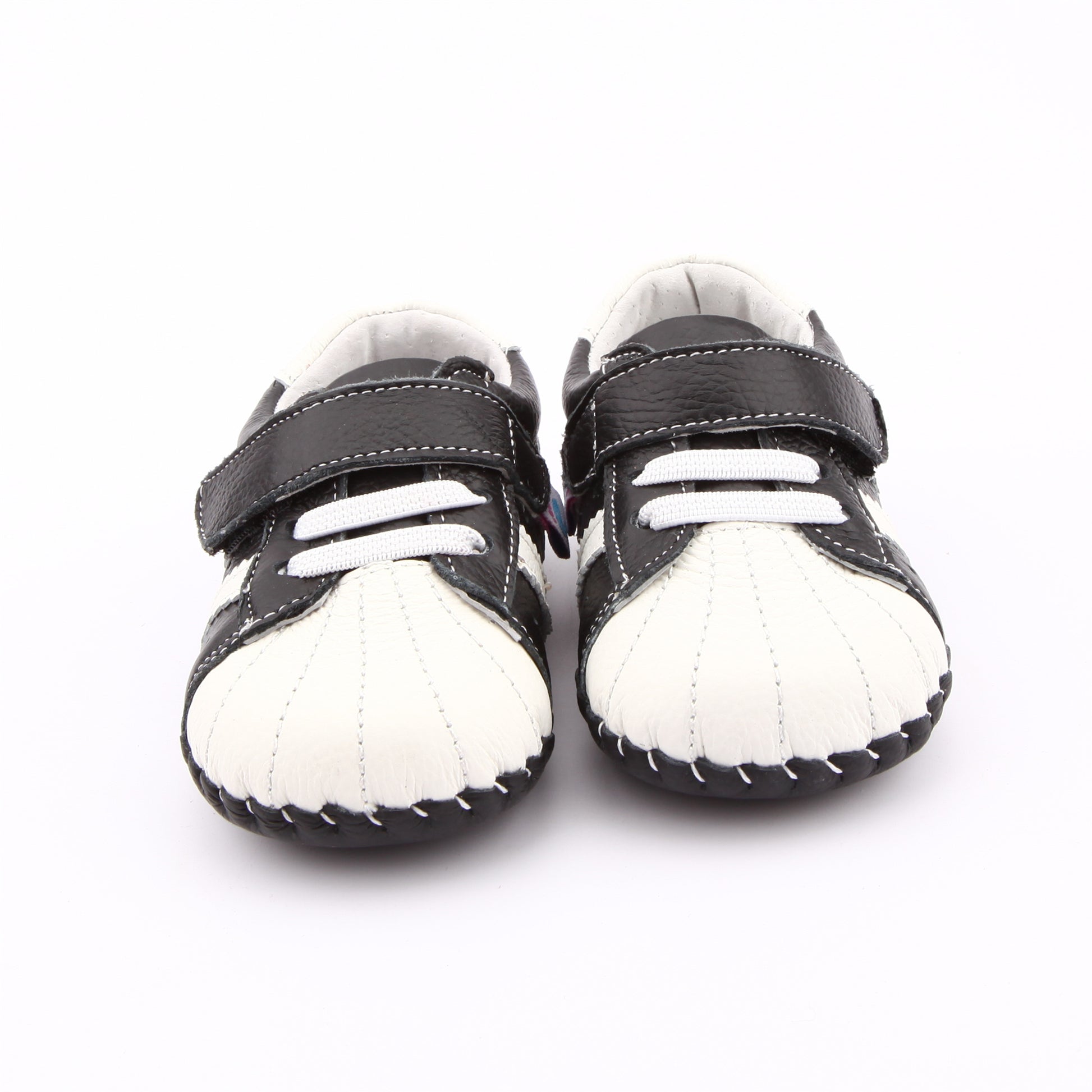 Hopscotch Heroes kids' sneakers with sporty design, laces, and single Velcro fastening made with genuine soft leather