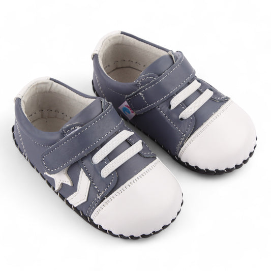 Little Rockets Kids’ Sneakers Sporty Toddler’s First Walkers. Sporty kids' sneakers for first walkers with star detail. Easy Velcro strap, and padded support for growing feet. Perfect for little explorers.