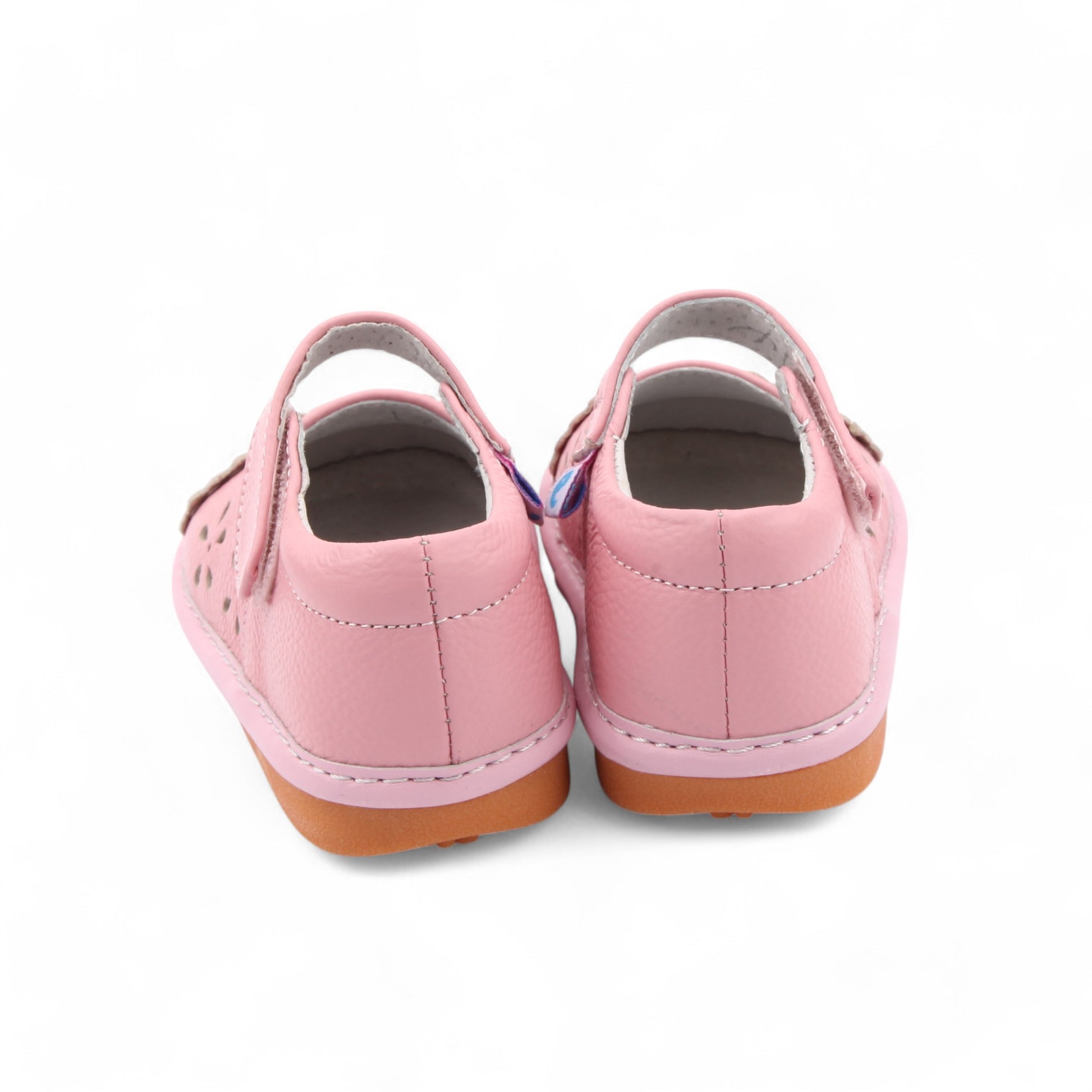 Mary Jane first walker shoes with cutout pattern for baby girls 