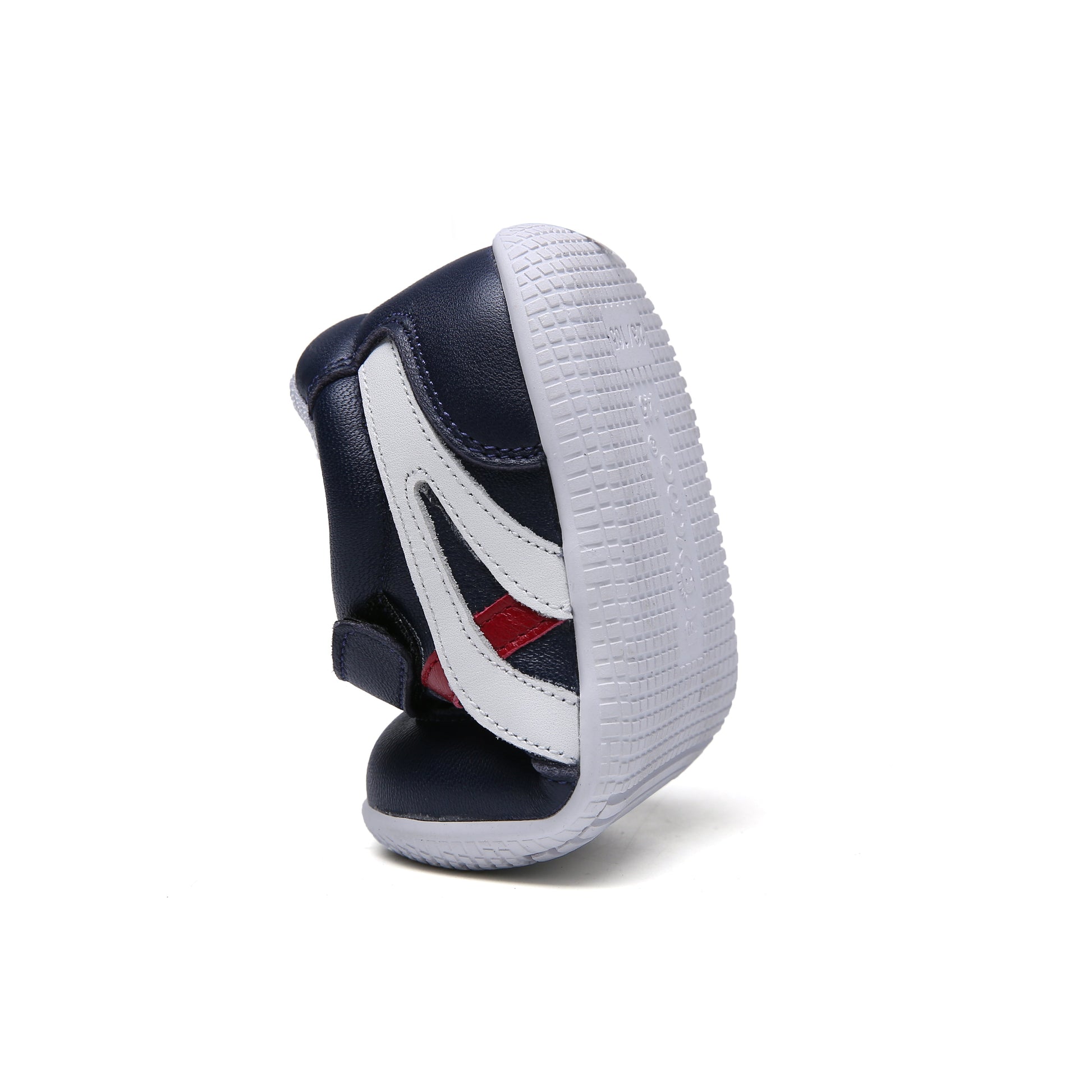 Sneakers Sporty Kids Shoes Flexible Sole in Navy with Velcro Genuine Leather