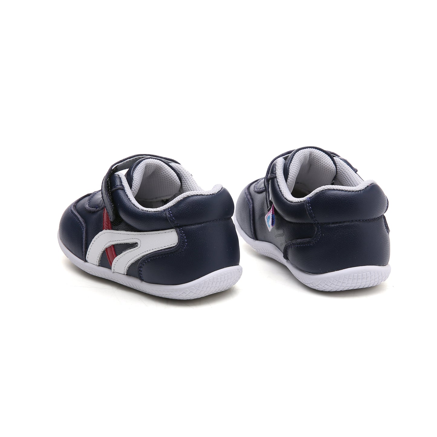 Sneakers Sporty Kids Shoes in Navy and Blue with Velcro Genuine Leather