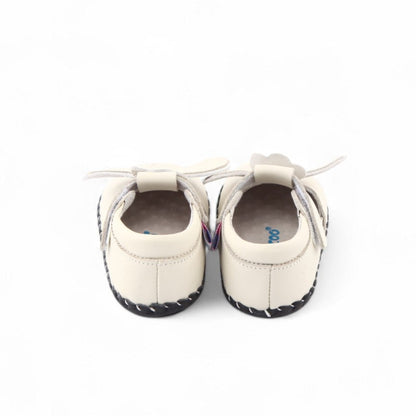 beige baby shoes lamb ear flaps 