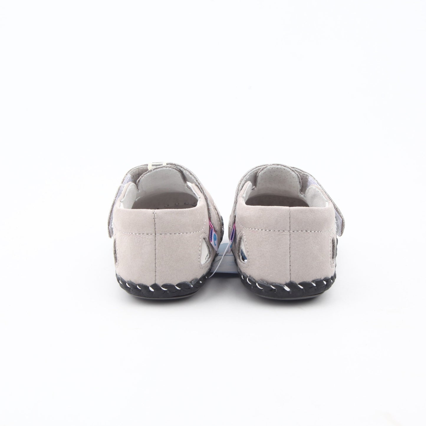 beige infant sandals velcro
