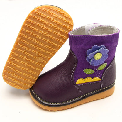 comfortable and playful purple squeaky boots online