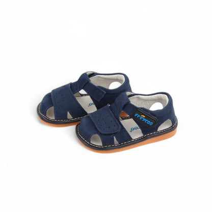 navy blue removable squeaker kids sandals