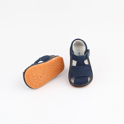 navy blue squeaky toddler sandals