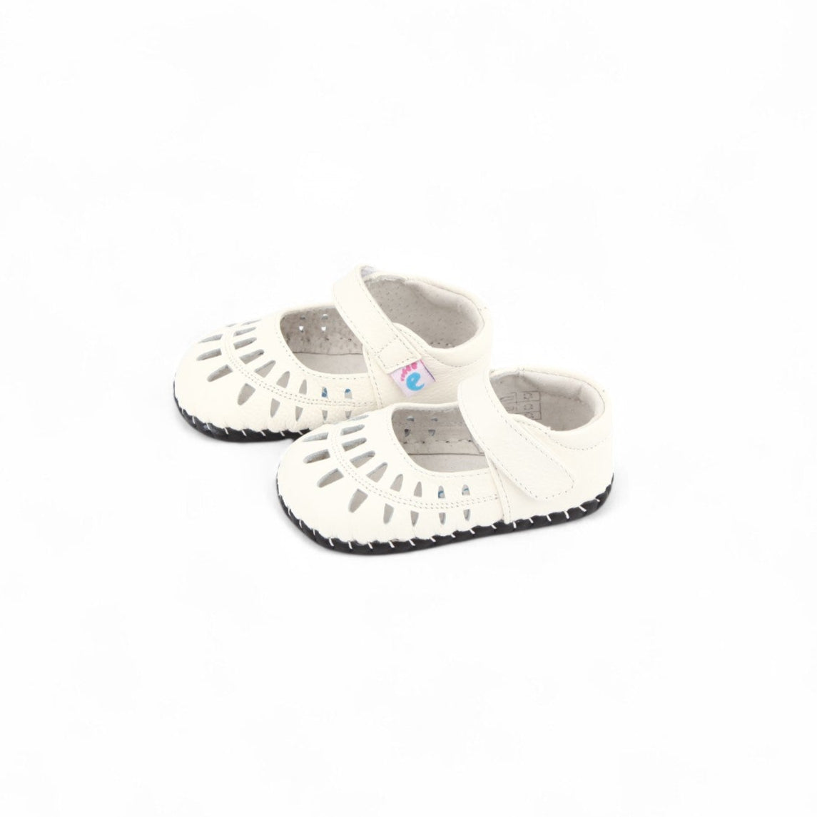 white kids shoes cutouts velcro for little girls